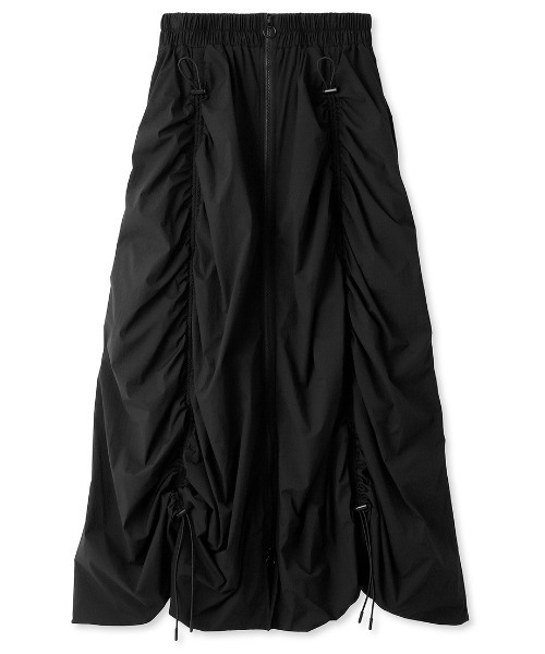 emmi（エミ）の「ボリュームドロストジップアップスカート（スカート・レディース・ライトグレー/オフホワイト/ブラック・0/1）」の2枚目の写真