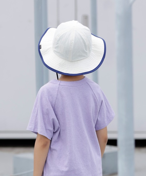 ARCH & LINE(アーチアンドライン)の「《環境配慮素材》UVCUT NYLON PIPING HAT 紫外線カット 撥水 接触冷感(キャップ・キッズ・ブラック/カーキ/オフホワイト・54/57/60/48)」の11枚目の写真