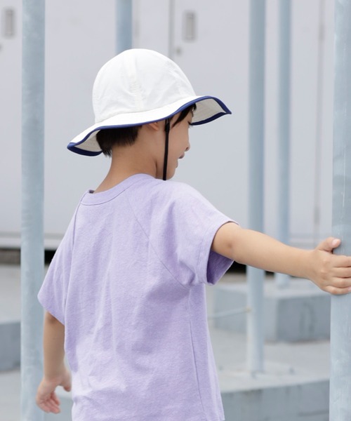 ARCH & LINE(アーチアンドライン)の「《環境配慮素材》UVCUT NYLON PIPING HAT 紫外線カット 撥水 接触冷感(キャップ・キッズ・ブラック/カーキ/オフホワイト・54/57/60/48)」の12枚目の写真