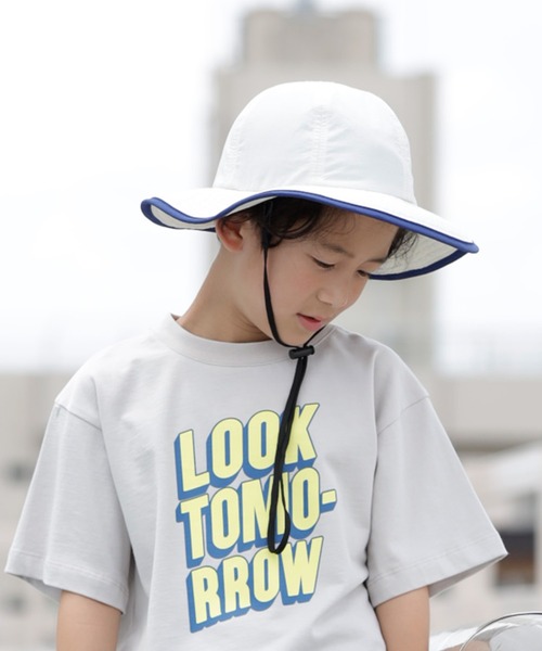 ARCH & LINE(アーチアンドライン)の「《環境配慮素材》UVCUT NYLON PIPING HAT 紫外線カット 撥水 接触冷感(キャップ・キッズ・ブラック/カーキ/オフホワイト・54/57/60/48)」の14枚目の写真