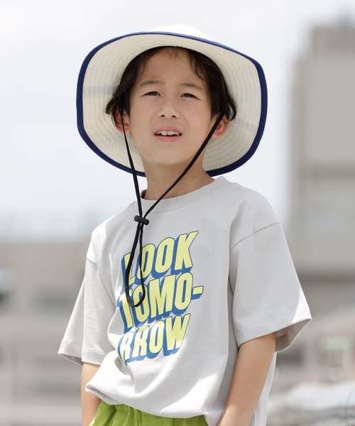 ARCH & LINE(アーチアンドライン)の「《環境配慮素材》UVCUT NYLON PIPING HAT 紫外線カット 撥水 接触冷感(キャップ・キッズ・ブラック/カーキ/オフホワイト・54/57/60/48)」の16枚目の写真