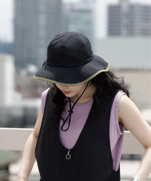 ARCH & LINE(アーチアンドライン)の「《環境配慮素材》UVCUT NYLON PIPING HAT 紫外線カット 撥水 接触冷感(キャップ・キッズ・ブラック/カーキ/オフホワイト・54/57/60/48)」の20枚目の写真