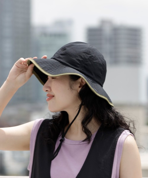 ARCH & LINE(アーチアンドライン)の「《環境配慮素材》UVCUT NYLON PIPING HAT 紫外線カット 撥水 接触冷感(キャップ・キッズ・ブラック/カーキ/オフホワイト・54/57/60/48)」の21枚目の写真