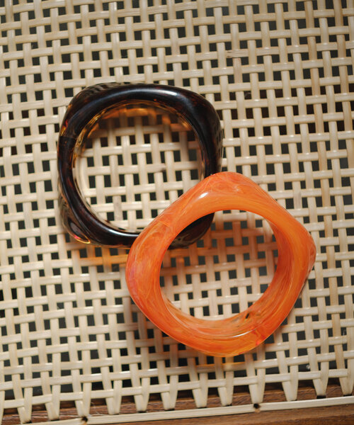 Kastane（カスタネ）の「*クリアバングル（バングル/リストバンド・レディース・ブラウン/オレンジ/クリア・FREE）」の8枚目の写真