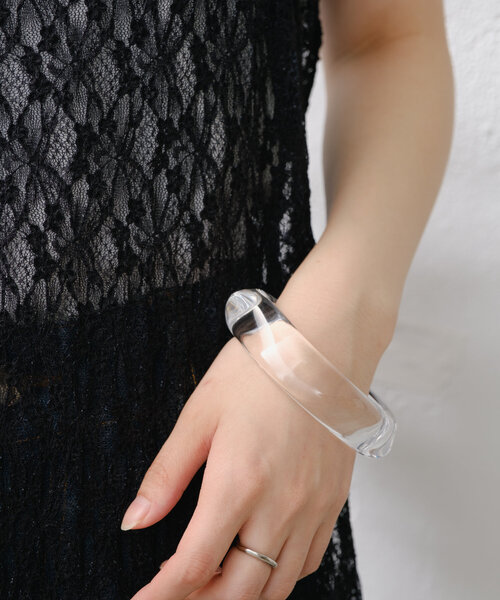 Kastane（カスタネ）の「*クリアバングル（バングル/リストバンド・レディース・ブラウン/オレンジ/クリア・FREE）」の10枚目の写真