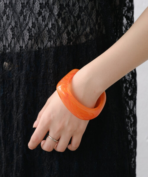 Kastane（カスタネ）の「*クリアバングル（バングル/リストバンド・レディース・ブラウン/オレンジ/クリア・FREE）」の12枚目の写真