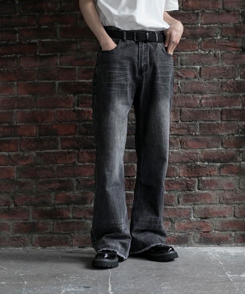 aimoha(アイモハ)の「【aimoha neo】VINTAGE WASH RELAXED FIT DENIM(デニムパンツ・メンズ・ブラック/ネイビー・X-LARGE/XX-LARGE/XXX-LARGE)」の2枚目の写真