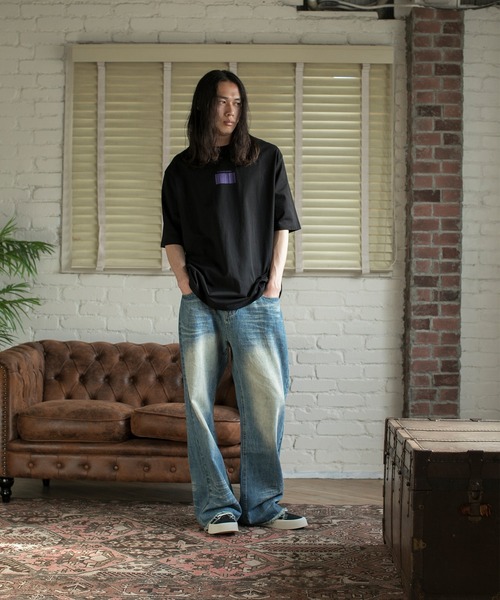 aimoha(アイモハ)の「【aimoha neo】VINTAGE WASH RELAXED FIT DENIM(デニムパンツ・メンズ・ブラック/ネイビー・X-LARGE/XX-LARGE/XXX-LARGE)」の4枚目の写真