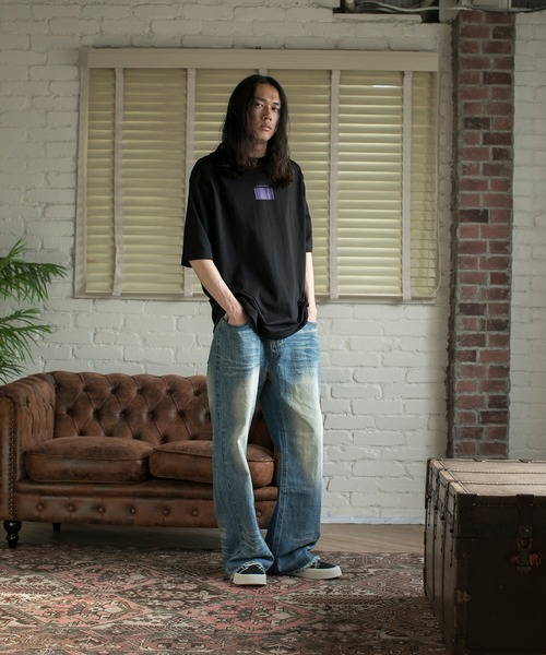 aimoha(アイモハ)の「【aimoha neo】VINTAGE WASH RELAXED FIT DENIM(デニムパンツ・メンズ・ブラック/ネイビー・X-LARGE/XX-LARGE/XXX-LARGE)」の5枚目の写真