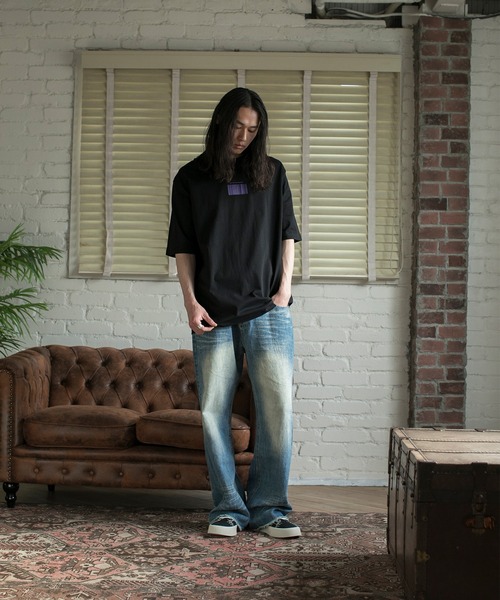 aimoha(アイモハ)の「【aimoha neo】VINTAGE WASH RELAXED FIT DENIM(デニムパンツ・メンズ・ブラック/ネイビー・X-LARGE/XX-LARGE/XXX-LARGE)」の6枚目の写真