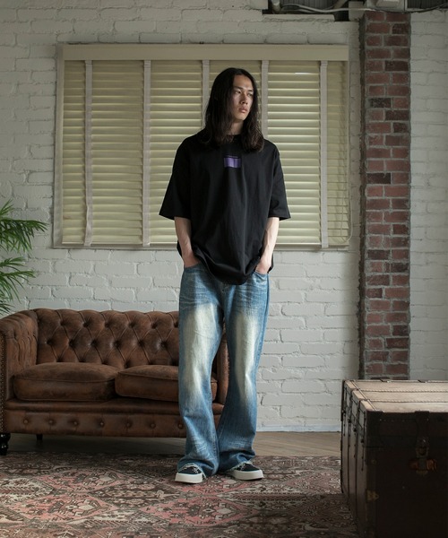 aimoha(アイモハ)の「【aimoha neo】VINTAGE WASH RELAXED FIT DENIM(デニムパンツ・メンズ・ブラック/ネイビー・X-LARGE/XX-LARGE/XXX-LARGE)」の7枚目の写真