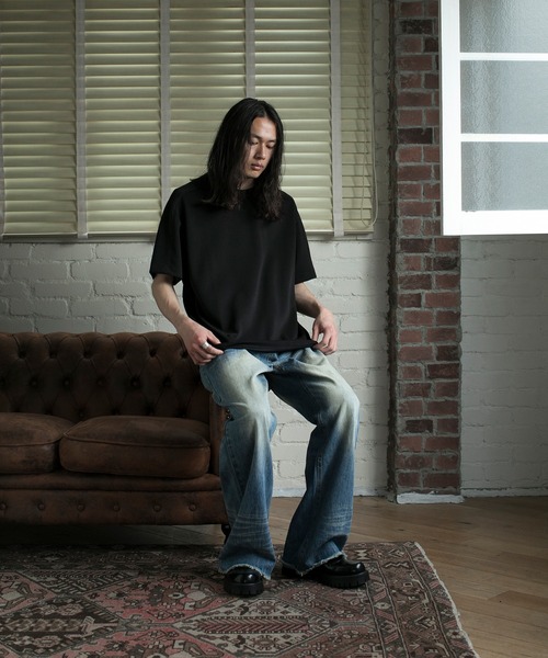aimoha(アイモハ)の「【aimoha neo】VINTAGE WASH RELAXED FIT DENIM(デニムパンツ・メンズ・ブラック/ネイビー・X-LARGE/XX-LARGE/XXX-LARGE)」の9枚目の写真