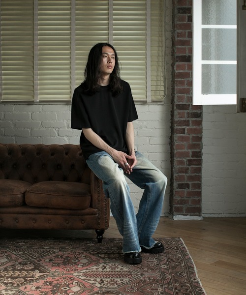 aimoha(アイモハ)の「【aimoha neo】VINTAGE WASH RELAXED FIT DENIM(デニムパンツ・メンズ・ブラック/ネイビー・X-LARGE/XX-LARGE/XXX-LARGE)」の10枚目の写真