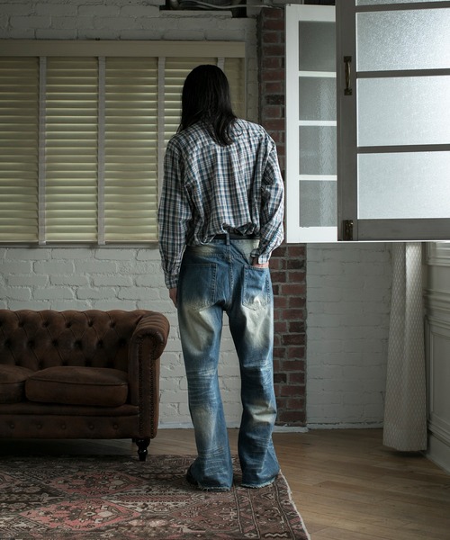 aimoha(アイモハ)の「【aimoha neo】VINTAGE WASH RELAXED FIT DENIM(デニムパンツ・メンズ・ブラック/ネイビー・X-LARGE/XX-LARGE/XXX-LARGE)」の11枚目の写真