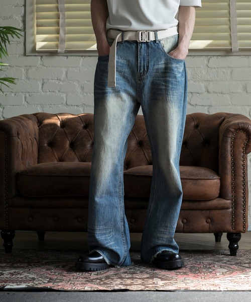 aimoha(アイモハ)の「【aimoha neo】VINTAGE WASH RELAXED FIT DENIM(デニムパンツ・メンズ・ブラック/ネイビー・X-LARGE/XX-LARGE/XXX-LARGE)」の18枚目の写真