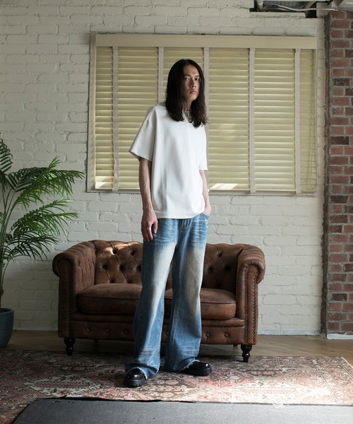 aimoha(アイモハ)の「【aimoha neo】VINTAGE WASH RELAXED FIT DENIM(デニムパンツ・メンズ・ブラック/ネイビー・X-LARGE/XX-LARGE/XXX-LARGE)」の19枚目の写真
