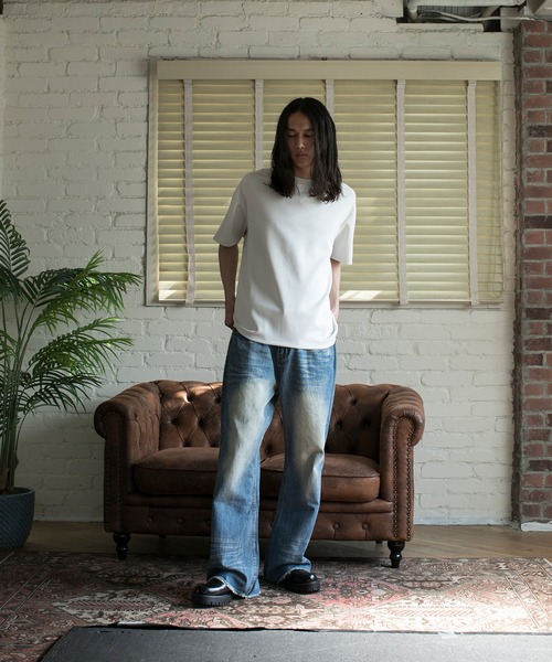 aimoha(アイモハ)の「【aimoha neo】VINTAGE WASH RELAXED FIT DENIM(デニムパンツ・メンズ・ブラック/ネイビー・X-LARGE/XX-LARGE/XXX-LARGE)」の20枚目の写真