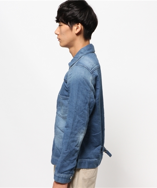 SEVENDAYS=SUNDAY（セブンデイズサンデイ）の「リラックスデニム　Ｇジャン（ブルゾン・メンズ・インディゴブルー/ブラック・MEDIUM/SMALL/LARGE）」の5枚目の写真