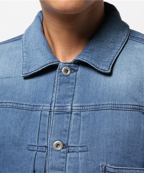 SEVENDAYS=SUNDAY（セブンデイズサンデイ）の「リラックスデニム　Ｇジャン（ブルゾン・メンズ・インディゴブルー/ブラック・MEDIUM/SMALL/LARGE）」の10枚目の写真