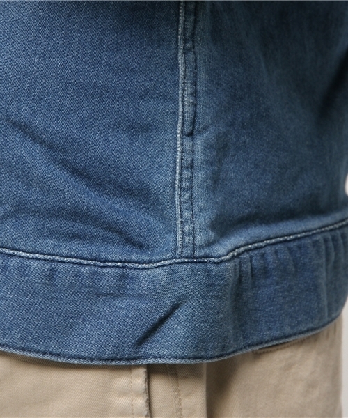 SEVENDAYS=SUNDAY（セブンデイズサンデイ）の「リラックスデニム　Ｇジャン（ブルゾン・メンズ・インディゴブルー/ブラック・MEDIUM/SMALL/LARGE）」の13枚目の写真