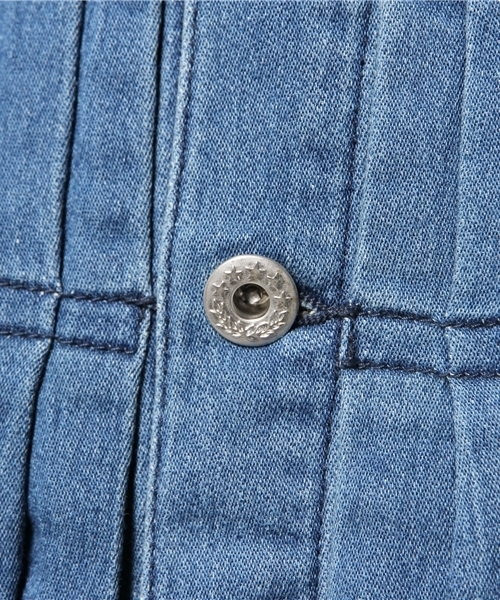 SEVENDAYS=SUNDAY（セブンデイズサンデイ）の「リラックスデニム　Ｇジャン（ブルゾン・メンズ・インディゴブルー/ブラック・MEDIUM/SMALL/LARGE）」の7枚目の写真