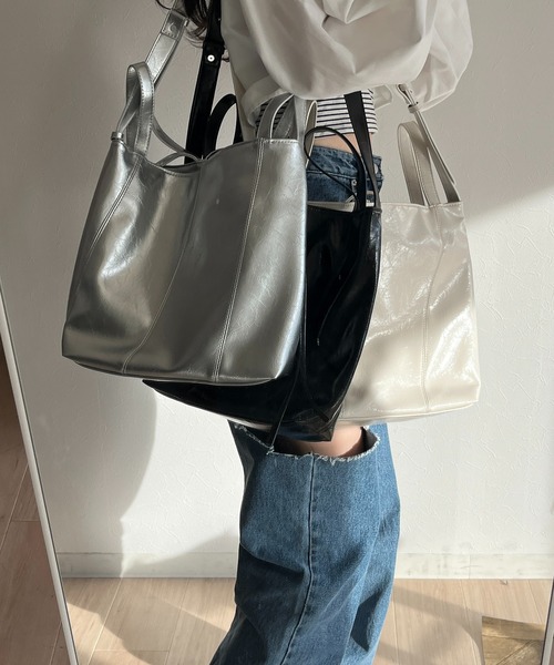 くたっとワンハンドルスクエアトート【RL】（トートバッグ）｜RiLi（リリ）