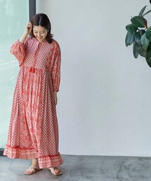 coen（コーエン）の「MARKET（マーケット）サラサプリントカフタンワンピース（ワンピース）」