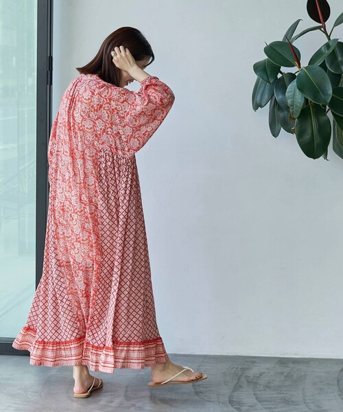 ◆送料・関税込み◆Sea N.Y 花柄プリント カフタンワンピース continuer de NICE CLAUP/花柄プリントワンピース｜NICE CLAUP