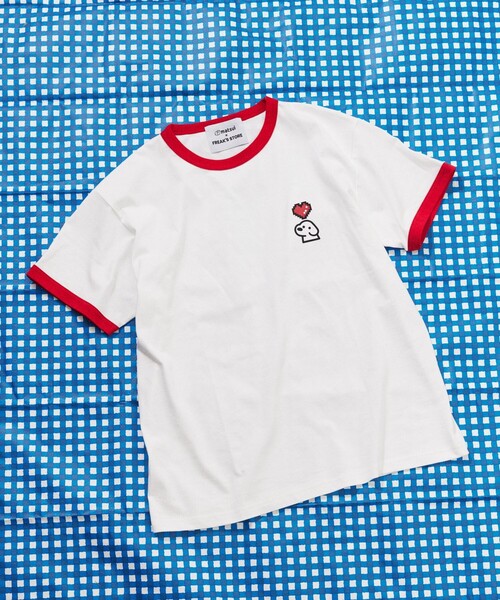 FREAK'S STORE(フリークスストア)の「matsui×FREAK'S STORE/マツイ×フリークスストア 別注 「Pixel&dog1」 ワンポイント クルーネック半袖 ハートリンガーTシャツ(Tシャツ/カットソー・レディース・ブルー/レッド/イエロー・フリ-)」の20枚目の写真