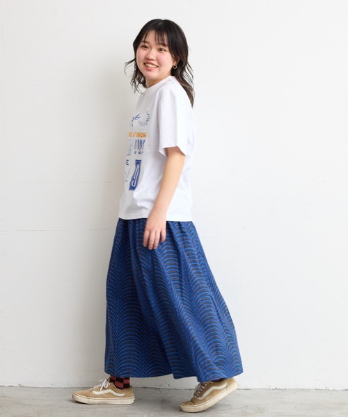 BOKU HA TANOSII(ボク ハ タノシイ)の「【BOKU HA TANOSII】別注ラクガキ柄Tシャツ/おとな(Tシャツ/カットソー・レディース・ホワイト/ブルー・160cm)」の8枚目の写真