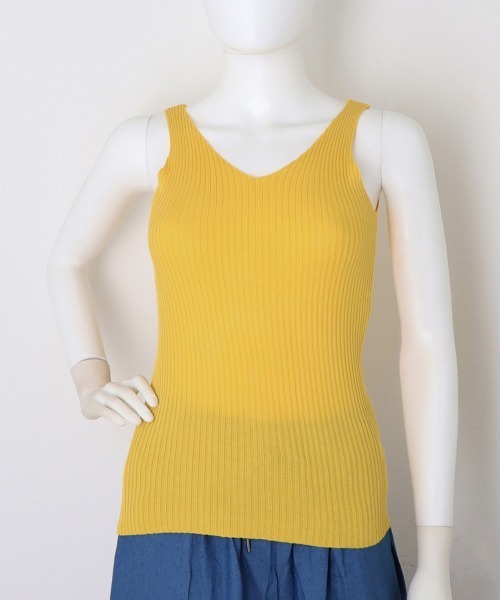 Miniministore(ミニミニストア)の「タンクトップ Vネック サマーニット(タンクトップ・レディース・モカ/ホワイト/ブラック・FREE)」の6枚目の写真