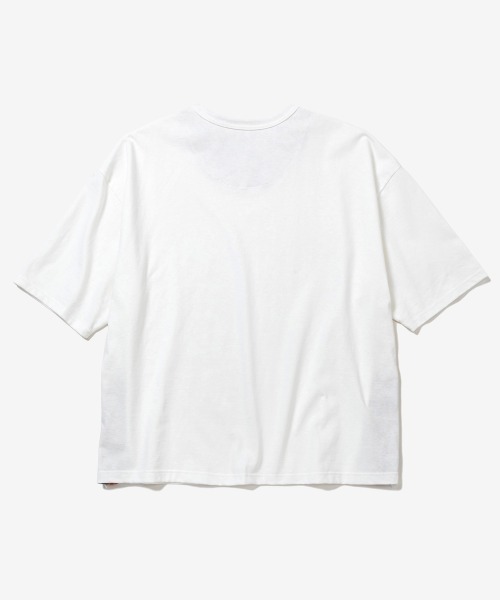 rehacer（レアセル）の「rehacer : Slit Flower  CS / スリットフラワーカットソー（Tシャツ/カットソー・メンズ・ホワイト/ブラック・SMALL/MEDIUM/LARGE/X-LARGE）」の5枚目の写真