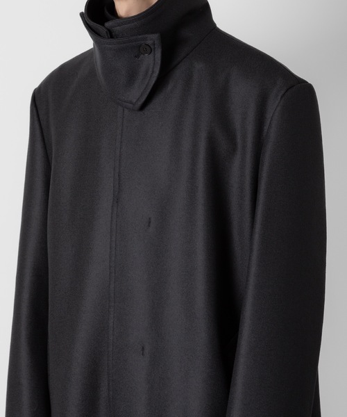 ジャケット・アウター VEIN WO DOUBLE MELTON MAXI COAT - BLACK VEIN WO DOUBLE MELTON MAXI COAT - BLACK
