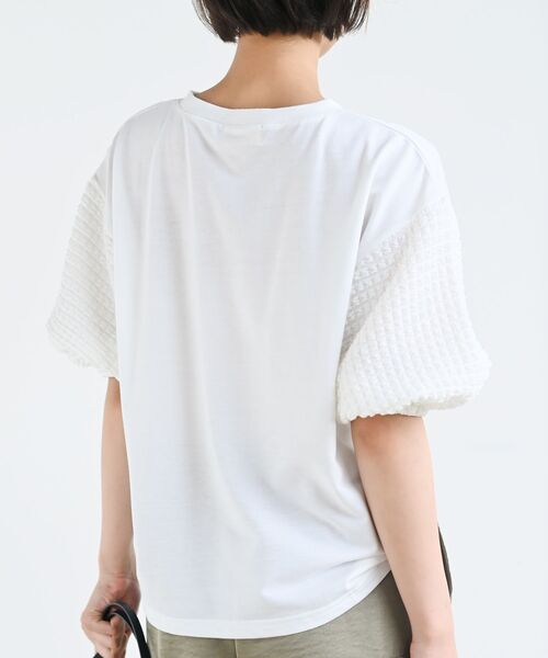 rps(アールピーエス)の「ポコポコスリーブ切替5分袖プルオーバー(Tシャツ/カットソー・レディース・オフホワイト/ホワイト系その他2・フリー)」の14枚目の写真