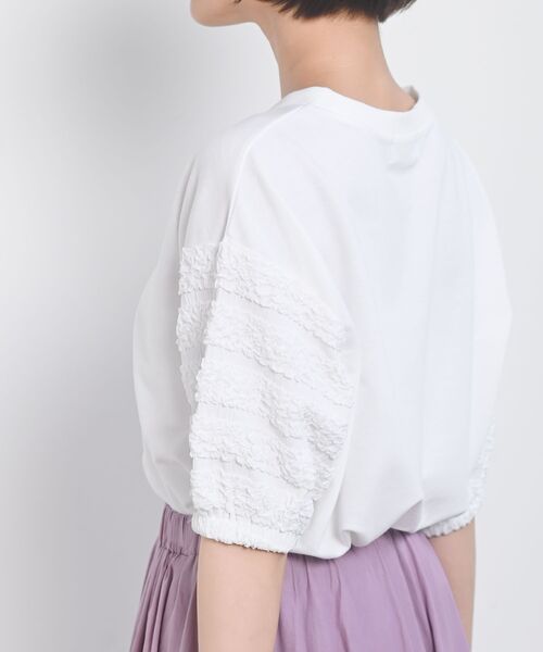 rps(アールピーエス)の「ポコポコスリーブ切替5分袖プルオーバー(Tシャツ/カットソー・レディース・オフホワイト/ホワイト系その他2・フリー)」の5枚目の写真