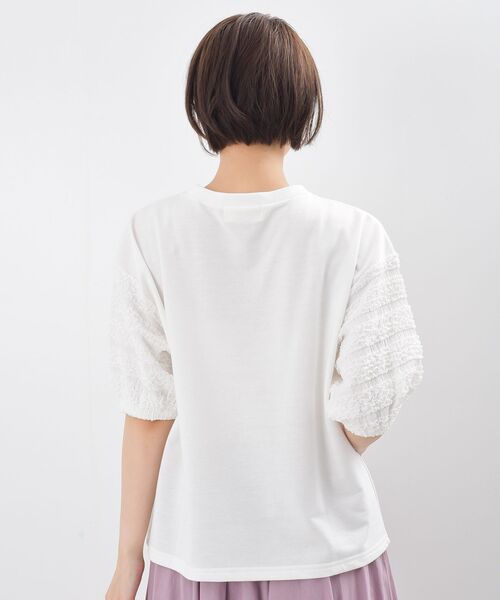 rps(アールピーエス)の「ポコポコスリーブ切替5分袖プルオーバー(Tシャツ/カットソー・レディース・オフホワイト/ホワイト系その他2・フリー)」の3枚目の写真