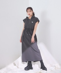 ANDGEEBEE | フレンチスリーブパーカーワンピ(ワンピース)