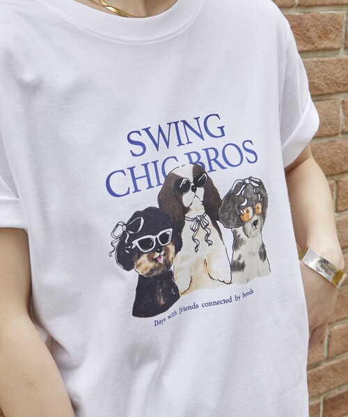 Firsthand（ファーストハンド）の「Firsthand/ファーストハンド オーガニックコットンアニマルプリントTシャツ / フロントデザインTシャツ / 半袖TEE（Tシャツ/カットソー・レディース・ホワイト/その他/グレー・ONE SIZE）」の12枚目の写真