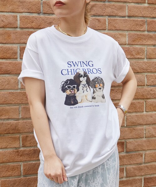 Firsthand（ファーストハンド）の「Firsthand/ファーストハンド オーガニックコットンアニマルプリントTシャツ / フロントデザインTシャツ / 半袖TEE（Tシャツ/カットソー・レディース・ホワイト/その他/グレー・ONE SIZE）」の15枚目の写真