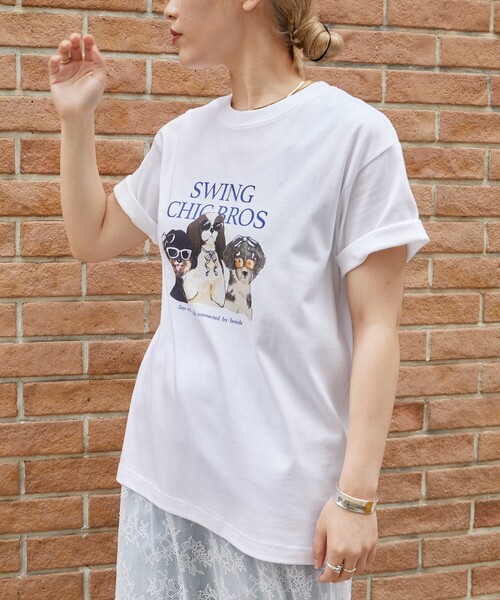 Firsthand（ファーストハンド）の「Firsthand/ファーストハンド オーガニックコットンアニマルプリントTシャツ / フロントデザインTシャツ / 半袖TEE（Tシャツ/カットソー・レディース・ホワイト/その他/グレー・ONE SIZE）」の17枚目の写真