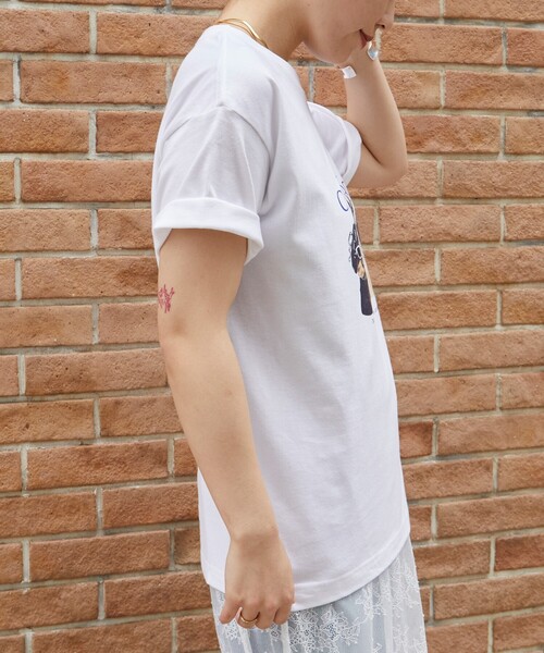 Firsthand（ファーストハンド）の「Firsthand/ファーストハンド オーガニックコットンアニマルプリントTシャツ / フロントデザインTシャツ / 半袖TEE（Tシャツ/カットソー・レディース・ホワイト/その他/グレー・ONE SIZE）」の18枚目の写真