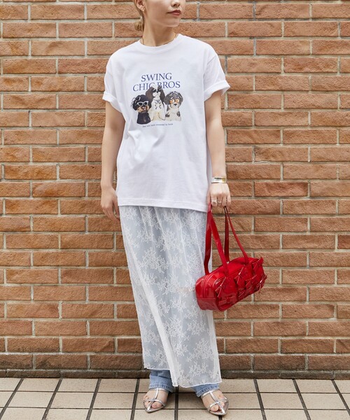 Firsthand（ファーストハンド）の「Firsthand/ファーストハンド オーガニックコットンアニマルプリントTシャツ / フロントデザインTシャツ / 半袖TEE（Tシャツ/カットソー・レディース・ホワイト/その他/グレー・ONE SIZE）」の21枚目の写真