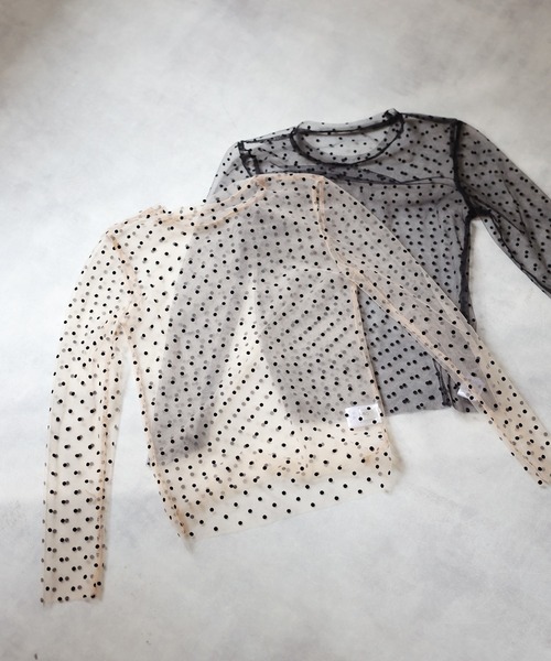 LAFFMO（ラフモ）の「ドットデザインシースルートップス（その他トップス・レディース・ブラック/ベージュ・F）」の18枚目の写真