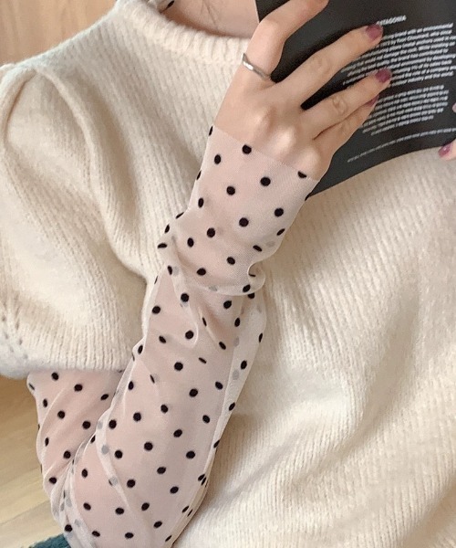 LAFFMO（ラフモ）の「ドットデザインシースルートップス（その他トップス・レディース・ブラック/ベージュ・F）」の19枚目の写真