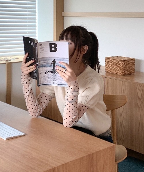 LAFFMO（ラフモ）の「ドットデザインシースルートップス（その他トップス・レディース・ブラック/ベージュ・F）」の20枚目の写真