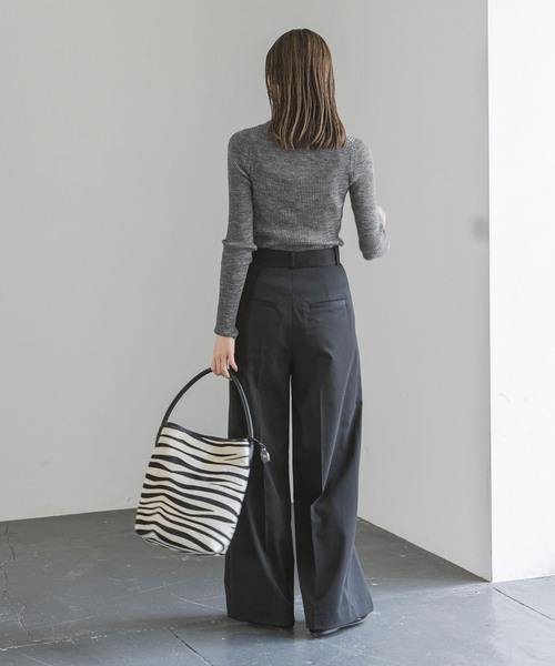 【未使用級】NOBLE ノーブル アルパカ シアー ポロニット 中古・古着通販】Noble (ノーブル) アルパカミックスシアーポロ