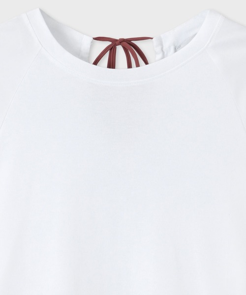 Paul Smith(ポールスミス)の「ウィメンズ ウーブン コンビ カットソー / 245103 J262(Tシャツ/カットソー・レディース・ホワイト/ブラック・MEDIUM)」の3枚目の写真