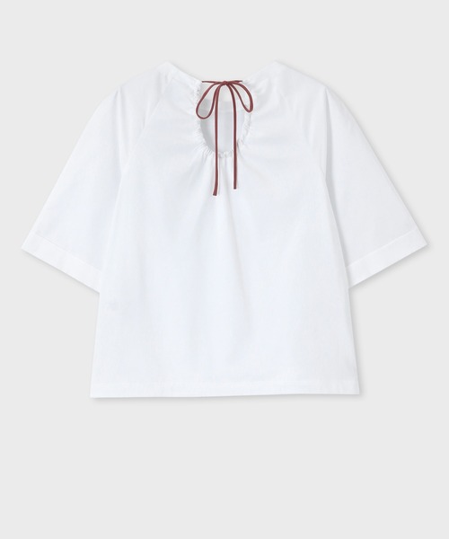 Paul Smith(ポールスミス)の「ウィメンズ ウーブン コンビ カットソー / 245103 J262(Tシャツ/カットソー・レディース・ホワイト/ブラック・MEDIUM)」の5枚目の写真