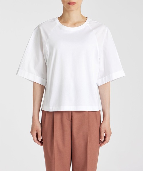 Paul Smith(ポールスミス)の「ウィメンズ ウーブン コンビ カットソー / 245103 J262(Tシャツ/カットソー・レディース・ホワイト/ブラック・MEDIUM)」の11枚目の写真