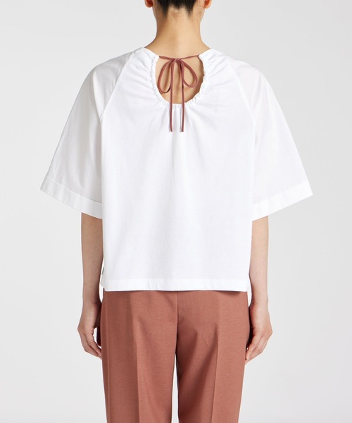 Paul Smith(ポールスミス)の「ウィメンズ ウーブン コンビ カットソー / 245103 J262(Tシャツ/カットソー・レディース・ホワイト/ブラック・MEDIUM)」の12枚目の写真